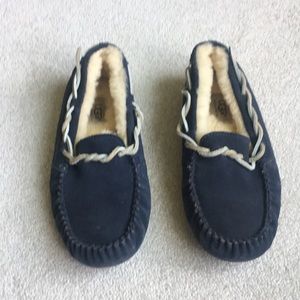 Ugg blue suede slippers